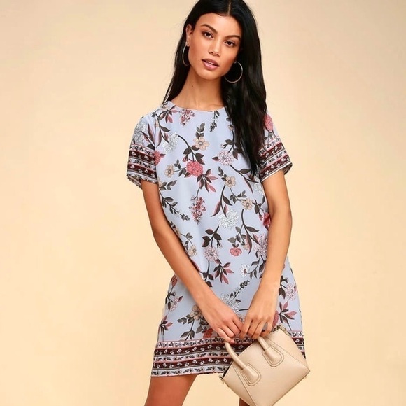 Lulu’s Boho “Floral Flirt” Cute Tshirt Shift Dress - Picture 5 of 13